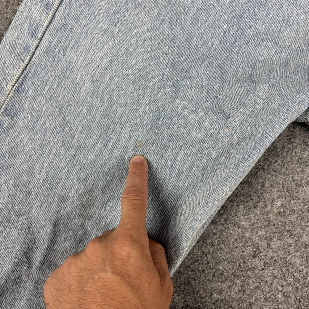 Levi's 505 Jeans Mens 34x34 Light Wash Straight Leg Faded Blue Denim‎ Classic